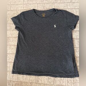 Polo by Ralph Lauren Dark Gray Baby Tee with Embroidered White Polo Pony